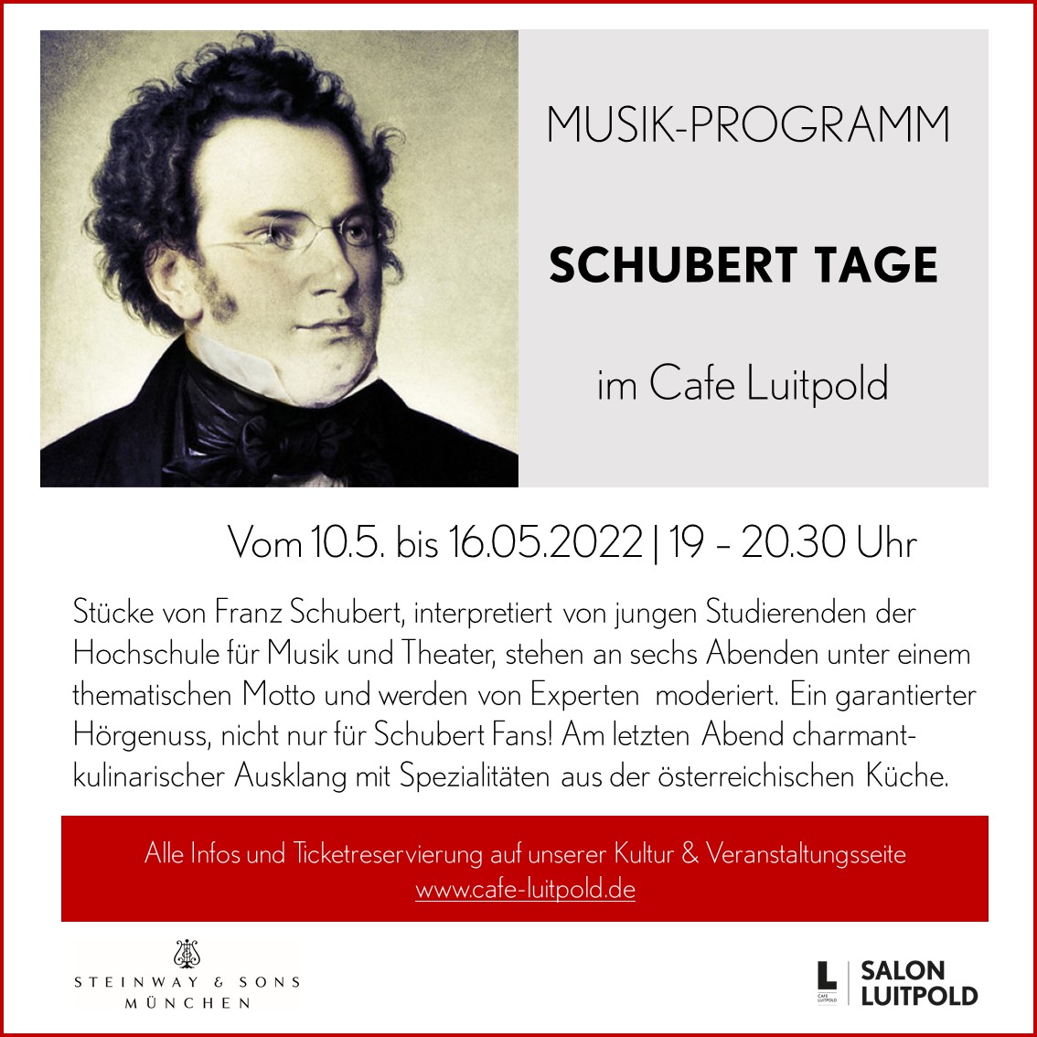 Schubert Tage im Cafe Luitpold