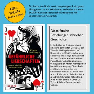 SALON Books & Bites | Der literarische Lunch | Der literarische Lunch | Christian Pantle: Gefährliche Liebschaften | 20.07.2026 12 Uhr