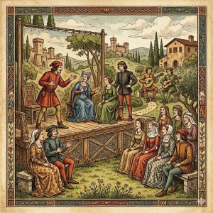 SALON LUITPOLD Musique | Decamerone von Giovanni Boccaccio – Von der Kunst des Geschichtenerzählens in schwierigen Zeiten | Mit Jungschauspielern & Gitarristen | 24.7.2026 19 Uhr